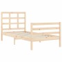 Estructura de cama con cabecero madera maciza 90x200 cm de vidaXL, Camas y somieres - Ref: Foro24-3193971, Precio: 89,73 €, D...