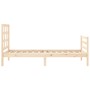 Estructura de cama con cabecero madera maciza 90x200 cm de vidaXL, Camas y somieres - Ref: Foro24-3193971, Precio: 89,73 €, D...