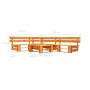 Set de muebles de palets de jardín 4 pzas madera marrón miel de vidaXL, Conjuntos de jardín - Ref: Foro24-277453, Precio: 278...