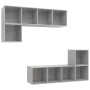 Set de muebles de salón 3 pzas madera ingeniería gris hormigón en Muebles TV | Comprar online en Foru.es