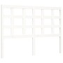 Estructura de cama con cabecero madera maciza blanco 140x200 cm de vidaXL, Camas y somieres - Ref: Foro24-3193987, Precio: 13...