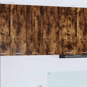 Mueble colgante con puerta Riga Roble Ahumado y 30 x 31 x 80 cm en Armarios de cocina | Comprar online en Foru.es