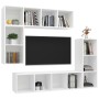 Set de muebles para TV 4 piezas madera contrachapada blanco en Muebles TV | Comprar online en Foru.es