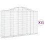 Cestas gaviones 11 uds forma de arco hierro 200x30x120/140 cm de vidaXL, Maceteros y jardineras - Ref: Foro24-3145460, Precio...