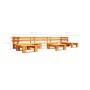Set de muebles de palets de jardín 6 piezas madera marrón miel de vidaXL, Conjuntos de jardín - Ref: Foro24-277465, Precio: 3...