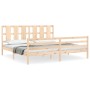 Estructura de cama de matrimonio con cabecero madera maciza de vidaXL, Camas y somieres - Ref: Foro24-3194131, Precio: 170,20...