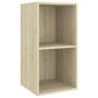 Set de muebles para TV 4 pzas madera contrachapada roble Sonoma en Muebles TV | Comprar online en Foru.es