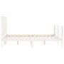 Estructura de cama con cabecero madera maciza blanco 140x190 cm de vidaXL, Camas y somieres - Ref: Foro24-3194292, Precio: 14...