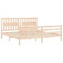 Estructura de cama con cabecero madera maciza 200x200 cm de vidaXL, Camas y somieres - Ref: Foro24-3194331, Precio: 164,41 €,...