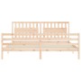 Estructura de cama con cabecero madera maciza 200x200 cm de vidaXL, Camas y somieres - Ref: Foro24-3194331, Precio: 164,41 €,...
