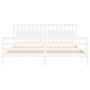 Estructura de cama con cabecero madera maciza blanco 200x200 cm de vidaXL, Camas y somieres - Ref: Foro24-3194332, Precio: 18...