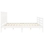 Estructura de cama con cabecero madera maciza blanco 200x200 cm de vidaXL, Camas y somieres - Ref: Foro24-3194332, Precio: 18...
