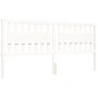 Estructura de cama con cabecero madera maciza blanco 200x200 cm de vidaXL, Camas y somieres - Ref: Foro24-3194332, Precio: 18...