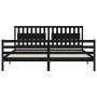 Estructura de cama con cabecero madera maciza negro 200x200 cm de vidaXL, Camas y somieres - Ref: Foro24-3194335, Precio: 187...
