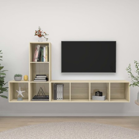 Juego de muebles de salón 3 pzas madera ingeniería roble Sonoma en Muebles TV | Comprar online en Foru.es
