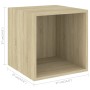 Juego de muebles de salón 3 pzas madera ingeniería roble Sonoma en Muebles TV | Comprar online en Foru.es
