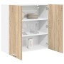 Mueble colgante con puerta Riga Roble Sonoma 80 x 31 x 80 cm en Armarios de cocina | Comprar online en Foru.es