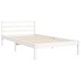 Estructura de cama con cabecero madera maciza blanco 90x200 cm de vidaXL, Camas y somieres - Ref: Foro24-3194557, Precio: 98,...