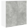 Mueble colgante con puerta Riga Gris Concreto 80 x 31 x 80 cm en Armarios de cocina | Comprar online en Foru.es