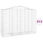 Cestas gaviones 13 uds forma de arco hierro 200x50x140/160 cm de vidaXL, Maceteros y jardineras - Ref: Foro24-3145693, Precio...