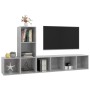 Set de muebles de salón 3 pzas madera ingeniería gris hormigón en Muebles TV | Comprar online en Foru.es