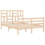 Estructura de cama con cabecero madera maciza 120x200 cm de vidaXL, Camas y somieres - Ref: Foro24-3194891, Precio: 115,28 €,...