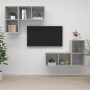 Muebles de salón de pared 4 pzs madera ingeniería gris hormigón en Muebles TV | Comprar online en Foru.es