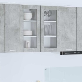 Mueble colgante con puerta Riga Gris Concreto 40 x 31 x 80 cm en Armarios de cocina | Comprar online en Foru.es