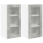 Mueble colgante Riga 2 pcs Gris Concreto 40 x 31 x 80 cm en Armarios de cocina | Comprar online en Foru.es