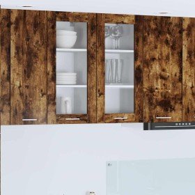 Mueble colgante con puerta Riga Roble ahumado 40 x 31 x 80 cm en Armarios de cocina | Comprar online en Foru.es