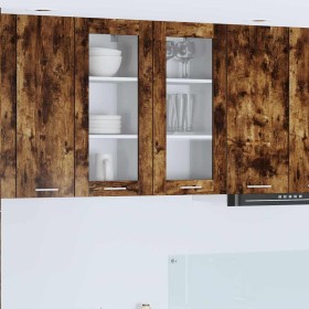 Mueble colgante Riga 2 pcs Roble ahumado 40 x 31 x 80 cm en Armarios de cocina | Comprar online en Foru.es