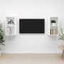 Muebles de pared para TV 2 uds madera contrachapada blanco en Muebles TV | Comprar online en Foru.es