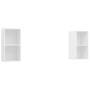 Muebles de pared para TV 2 uds madera contrachapada blanco en Muebles TV | Comprar online en Foru.es