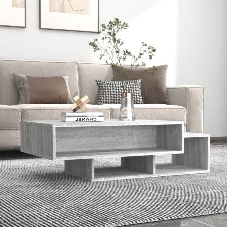 Mesa de centro madera contrachapada gris Sonoma 105x55x32 cm de vidaXL, Mesas de centro - Ref: Foro24-815982, Precio: 61,77 €...