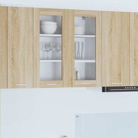 Mueble colgante con puerta Riga Roble Sonoma 80 x 31 x 80 cm en Armarios de cocina | Comprar online en Foru.es