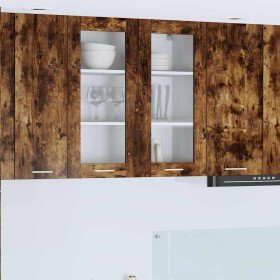 Mueble colgante con puerta Riga Roble ahumado 80 x 31 x 80 cm en Armarios de cocina | Comprar online en Foru.es