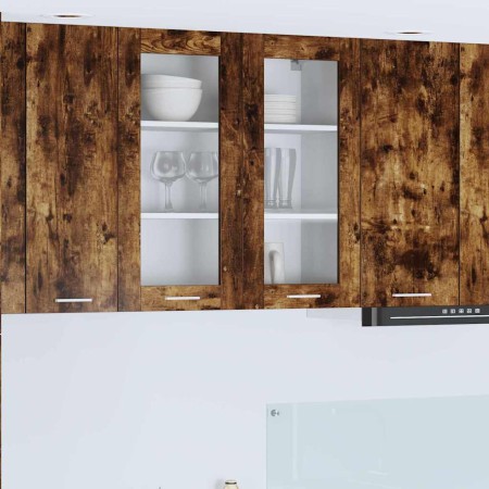 Mueble colgante con puerta Riga Roble ahumado 80 x 31 x 80 cm en Armarios de cocina | Comprar online en Foru.es