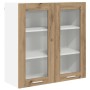 Mueble colgante con puerta Riga Roble artesanal 80 x 31 x 80 cm en Armarios de cocina | Comprar online en Foru.es