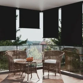 Toldo lateral de balcón negro 122x250 cm de vidaXL, Sombrillas - Ref: Foro24-317844, Precio: 72,59 €, Descuento: %