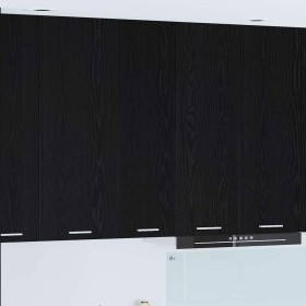 Mueble colgante con puerta Riga Roble Negro 30 x 31 x 100 cm en Armarios de cocina | Comprar online en Foru.es
