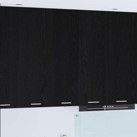 Mueble colgante con puerta Riga Roble Negro 30 x 31 x 100 cm en Armarios de cocina | Comprar online en Foru.es