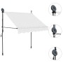 Toldo manual retráctil con LED crema 200 cm en Toldos | Comprar online en Foru.es