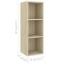 Muebles de salón de pared 2 pzas madera ingeniería roble Sonoma en Muebles TV | Comprar online en Foru.es