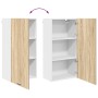 Mueble colgante con puerta Riga Roble Sonoma y 50 x 31 x 100 cm en Armarios de cocina | Comprar online en Foru.es