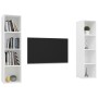 Muebles de salón de pared 2 piezas madera de ingeniería blanco en Muebles TV | Comprar online en Foru.es