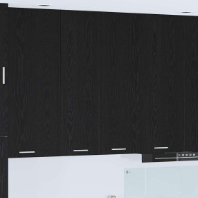 Mueble colgante con puerta Riga Roble Negro 60 x 31 x 100 cm en Armarios de cocina | Comprar online en Foru.es
