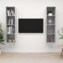 Muebles de salón de pared 2 pzs madera ingeniería gris hormigón en Muebles TV | Comprar online en Foru.es