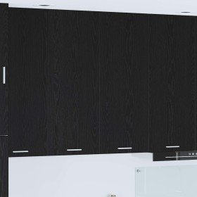 Mueble colgante con puerta Riga Roble Negro 80 x 31 x 100 cm en Armarios de cocina | Comprar online en Foru.es
