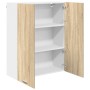 Mueble colgante con puerta Riga Roble Sonoma 80 x 31 x 100 cm en Armarios de cocina | Comprar online en Foru.es