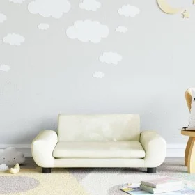 Cream velvet children's sofa 70x45x33 cm by vidaXL, Baby and Toddler Furniture - Ref: Foro24-3196392, Price: 78,82 €, Discoun...